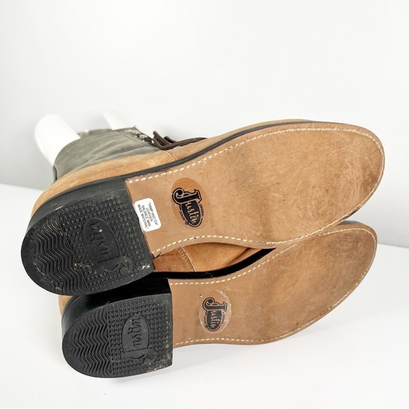 Justin Kiltie Boots Leather Two Tone Colorblock Womens 5 D - Picture 2 of 9